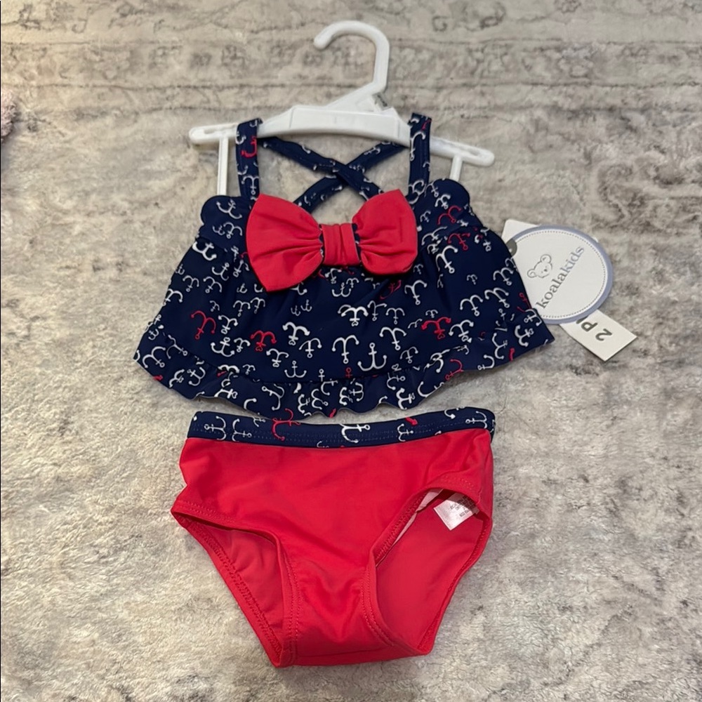 Nautical Kids Swim Set - Navy and Red